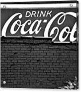 Monocrome Coca-cola Acrylic Print