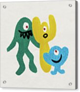 Monster Doodle Family Fun Acrylic Print