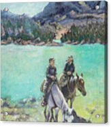 Montana On Horseback Acrylic Print