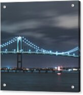 Moody Skies Over The Newport Bridge Acrylic Print