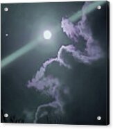 Moon Abstract Mauve Acrylic Print