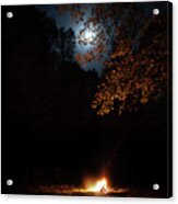 Moonlit Campfire Acrylic Print