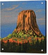 Morning Light On Devil's Tower, Wyoming Acrylic Print