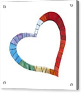 Mosaic Heart In Rainbow Colors Acrylic Print