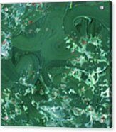 Moss Green Agate And Granite Stone Unique Abstract Texture Acrylic Print