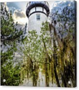 Mossy Trees At The Amelia Island Lighthouse Acrylic Print