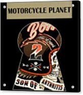 Motorcycle Planet Logo Acrylic Print