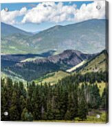 Mountains Forest And Volcanic Dike Colorado Acrylic Print