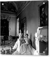 Mrs. Edward Behn And Donna Marella Caracciolo Di Castagnetto In Evening Dresses Acrylic Print