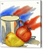 Mug And Fruit Still Life Acrylic Print