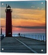 Muskegon Michigan  Lighthouse Img_3976 Hres Acrylic Print