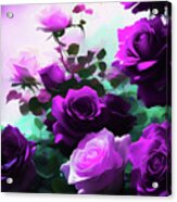 My Roses In Pink And Purple Acrylic Print