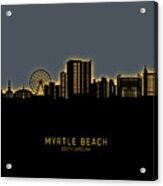 Myrtle Beach South Carolina Skyline #15 Acrylic Print