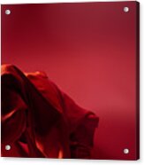 Mysterious Woman In Red Headscarf Acrylic Print