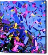 Mystic Krewe Of Barkus Parade Past Confetti In New Orleans Acrylic Print