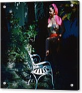 Naked Lady In The Garden Acrylic Print