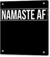 Namaste Af Yoga Acrylic Print