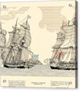 Naval Battle Of Patras - 1822 Acrylic Print