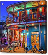 New Orleans Frenchmen Street Balcony New Orleans Louisiana La Acrylic Print