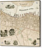 Newburyport Massachusetts Vintage Map 1851 Acrylic Print