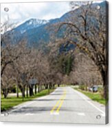 Newhalem Crosswalk On State Route 20 Acrylic Print