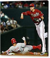 Nick Ahmed And Freddy Galvis Acrylic Print