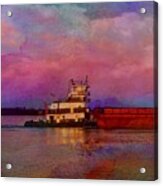 Night Of The Push Boat Acrylic Print