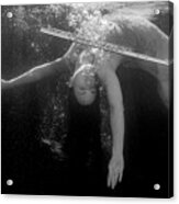 Nina In Pool With Flute 239 Acrylic Print