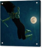 Nina Practicing Movement  Floating With Moon 14 Acrylic Print