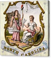 North Carolina Coat Of Arms 1876 Acrylic Print