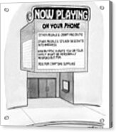 Now Playing On Your Phone Acrylic Print