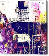 Nyc Watercolor Collection - Watertank Acrylic Print