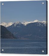 Ocean Leading To Snow Capped Mountains Acrylic Print