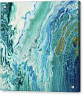 Ocean Waves Abstract Acrylic Pouring Acrylic Print