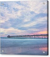 Oceanana Pier At Sunset - Atlantic Beach Nc Acrylic Print