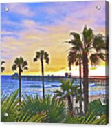 Oceanside Pier, Sunset, California Acrylic Print