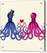 Octopus Wedding Couple Acrylic Print