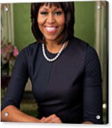 Official Portrait Of First Lady Michelle Obama Acrylic Print