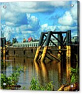 Oil Barge On The Mississippi Acrylic Print