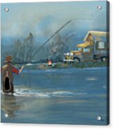 Old Days Fly Fishing Acrylic Print
