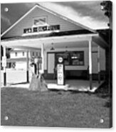 Old Esso Service Station Bw Acrylic Print