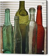 Old Glass Bottles 2 Acrylic Print