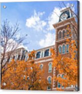 Old Main During A Beautiful Fayetteville Fall Acrylic Print