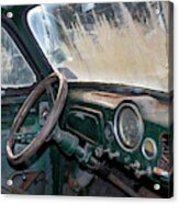 Old Morris Truck Interior Acrylic Print
