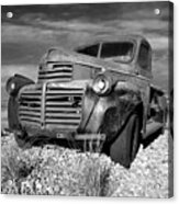Old Truck Black And White Photograph Acrylic Print