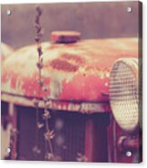 Old Vintage Red Farmall Tractor Acrylic Print