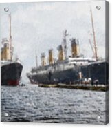 Olympic And Titanic Acrylic Print