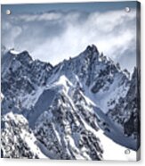 On The Top Of The Swiss Alps Mountain Range Acrylic Print