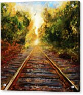 On The Track To Paradise - Railways And Railroad Artwork Acrylic Print