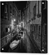 One Night In Venice Bnw Acrylic Print